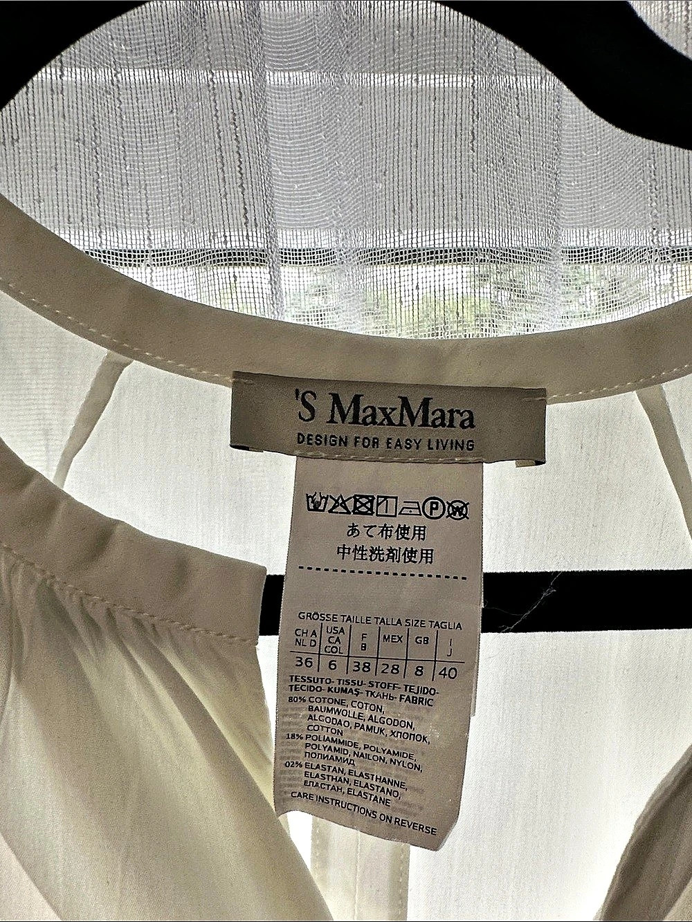 Max Mara Long Sleeve Midi Dress in White Size Medium - Picture 2 of 2